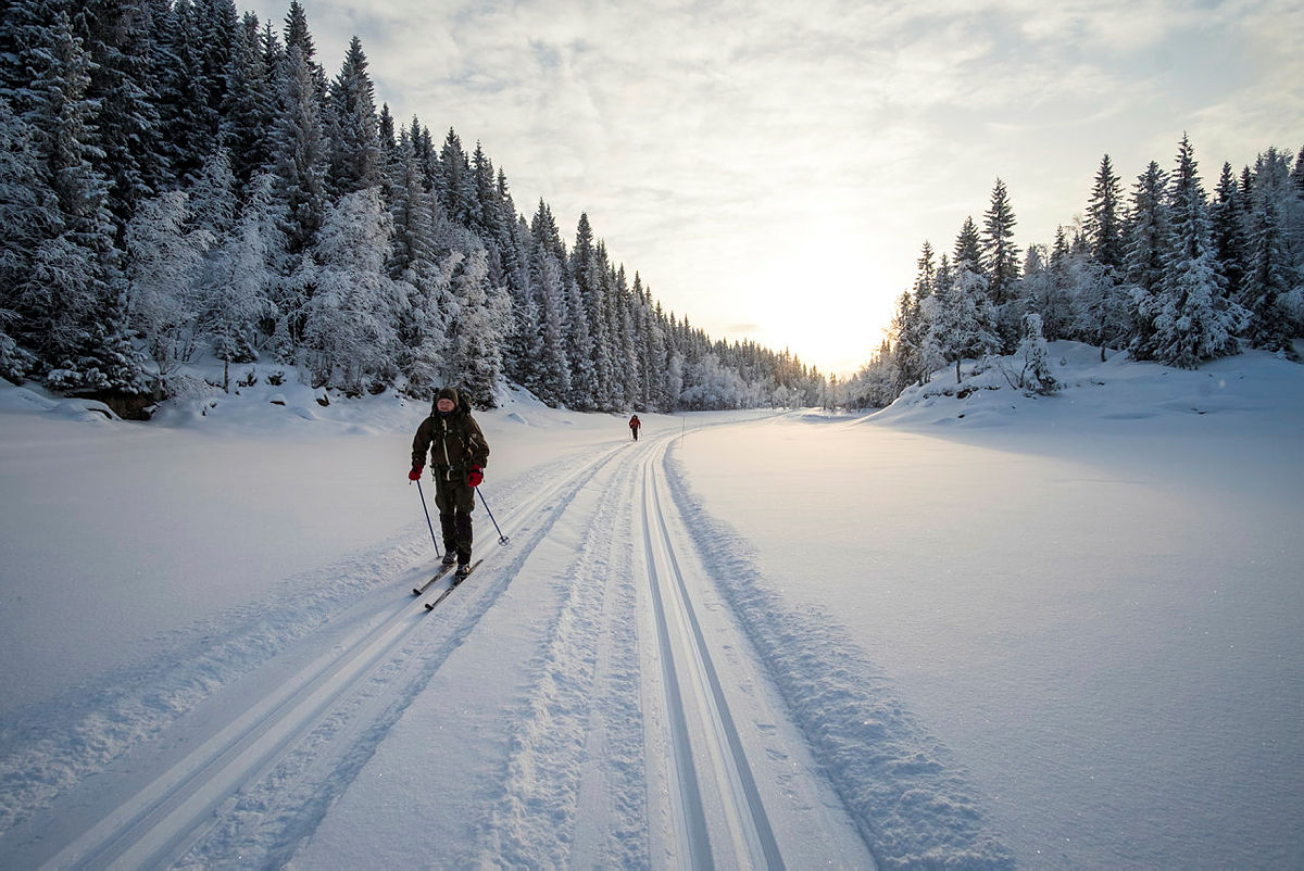 På skitur i Nordmarka.