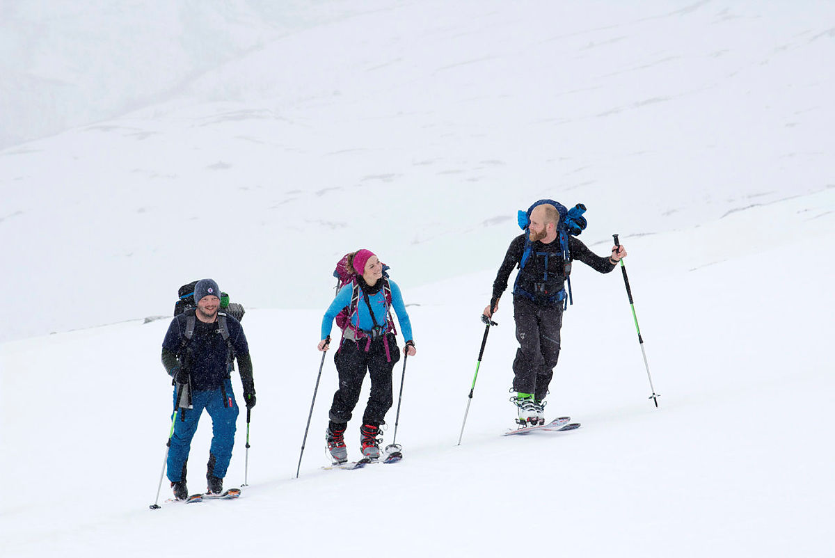 Topptur med fjellsportgruppa i Bergen og Hordaland Turlag ved Vatnahalsen i Hordaland.