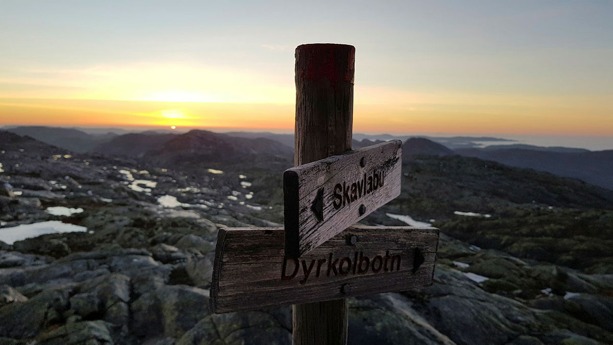 T- merket sti mellom Dyrkolbotn og Skavlabu