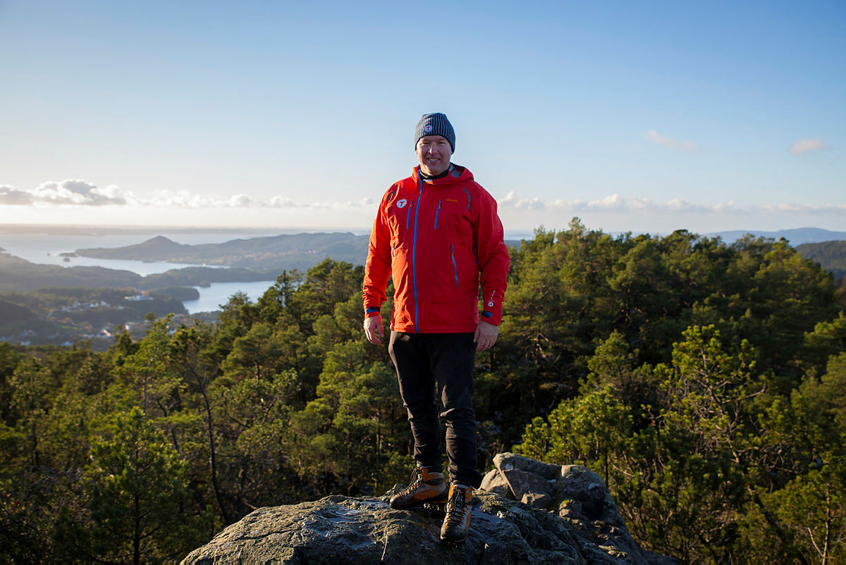 Børge Brunsdtland på Liafjellet under fellesmøtet på Os sist november.