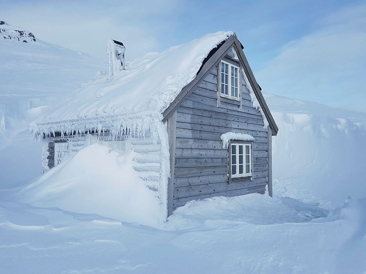 Mykje snø ved Nansenbu, 27. februar 2020.