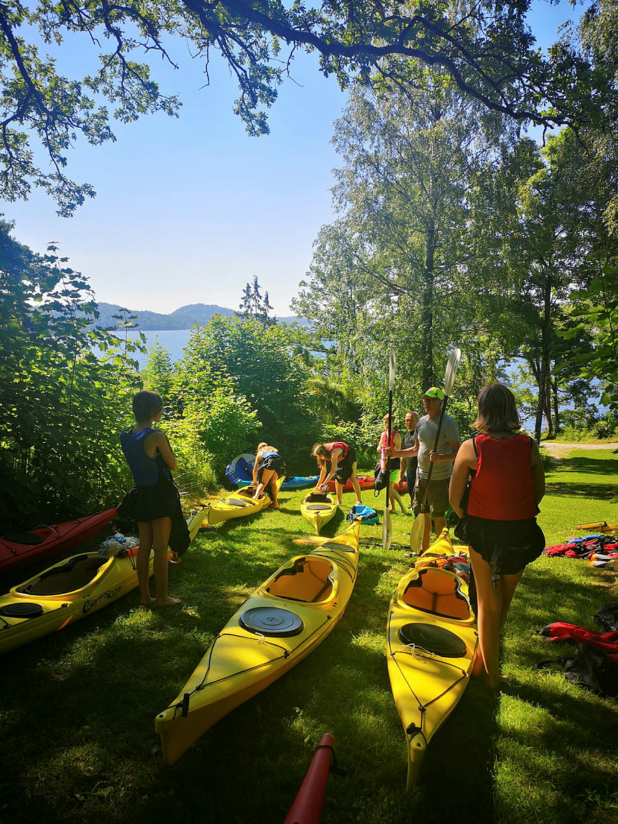 Havkajakkurs for ungdom på Mule Varde, juni 2021.