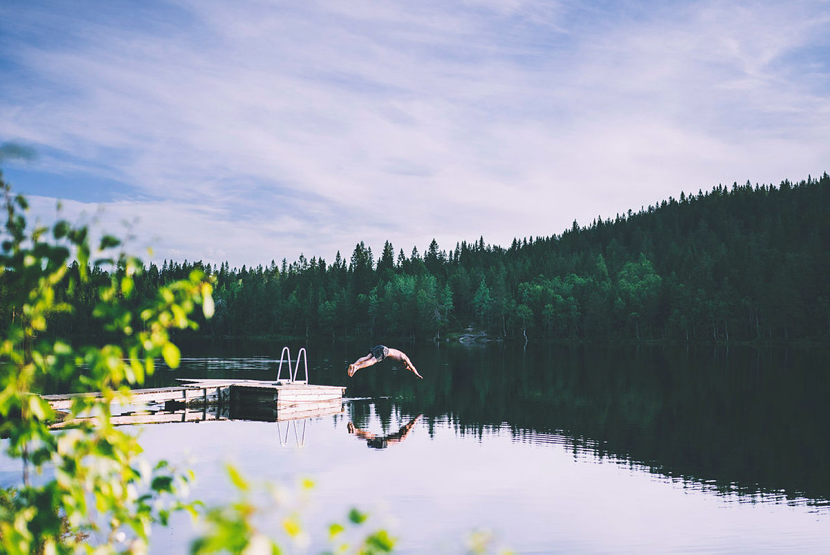 En deilig sommerdag ved Kobberhaughytta