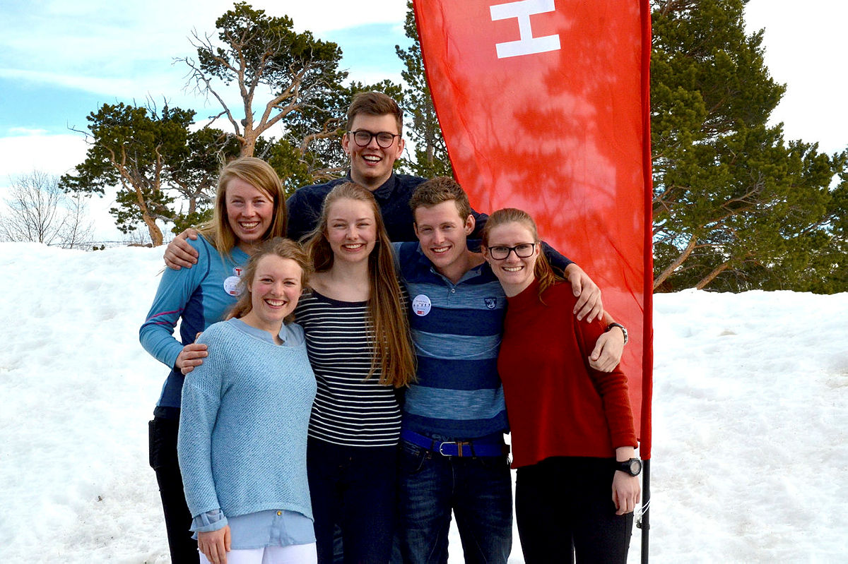 Landsstyret på DNT ung sitt Landsmøte på Saltfjellet 2016.
