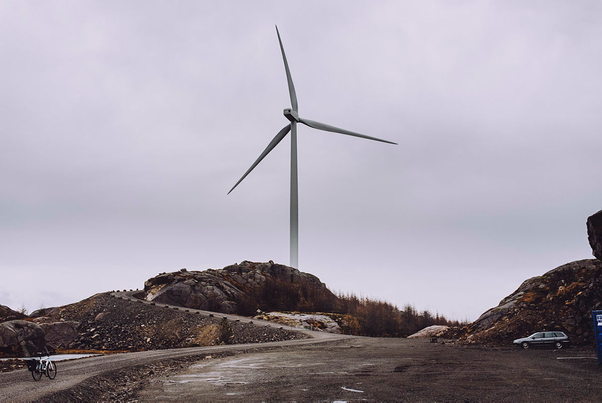 Vindkraftanlegg innebærer enorme inngrep i naturen. Her fra Egersund Vindkraftverk