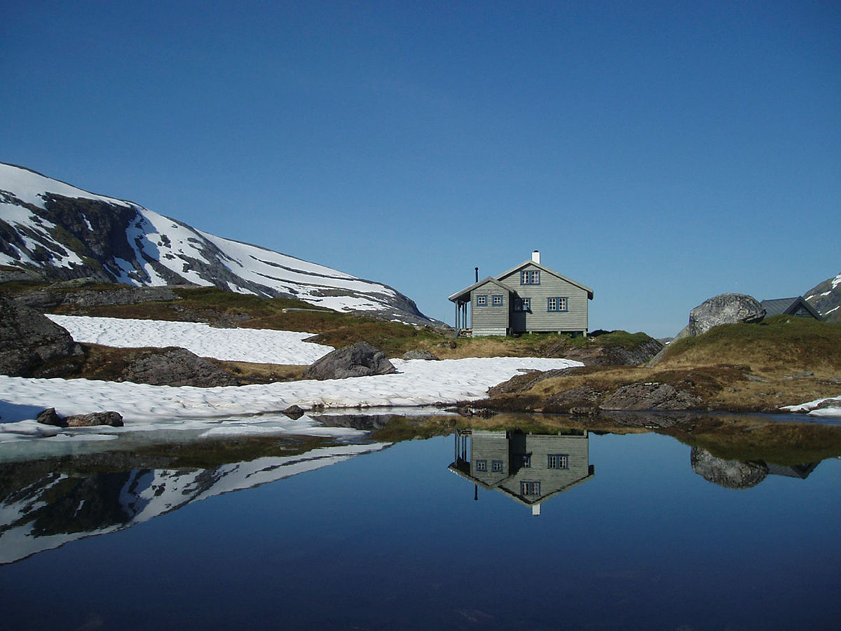 Longevasshytta i sein vår/ sommardrakt.
