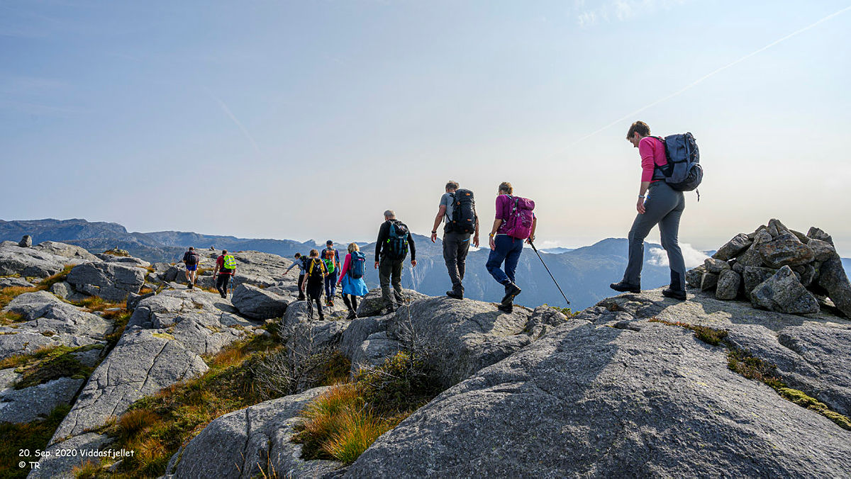 Søndagsturkomiteen på tur til Viddasfjellet i september.