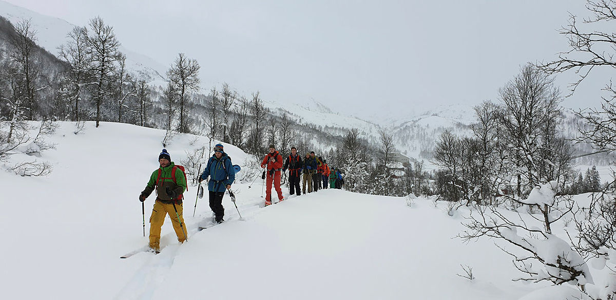 DNT Fjellsport Bergen på skitur.