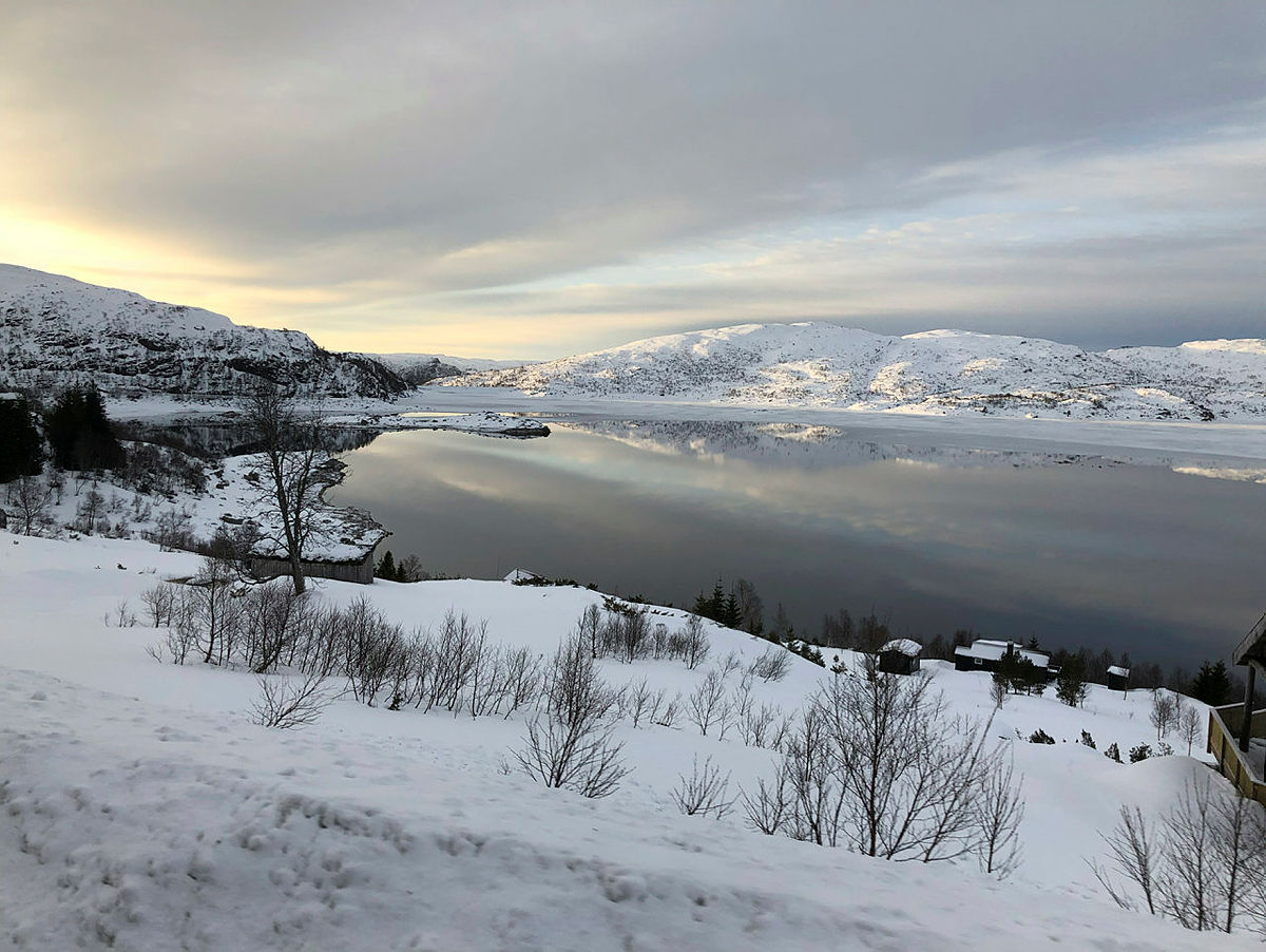 Gravatn så og si åpent vann over det hele den 20 februar.