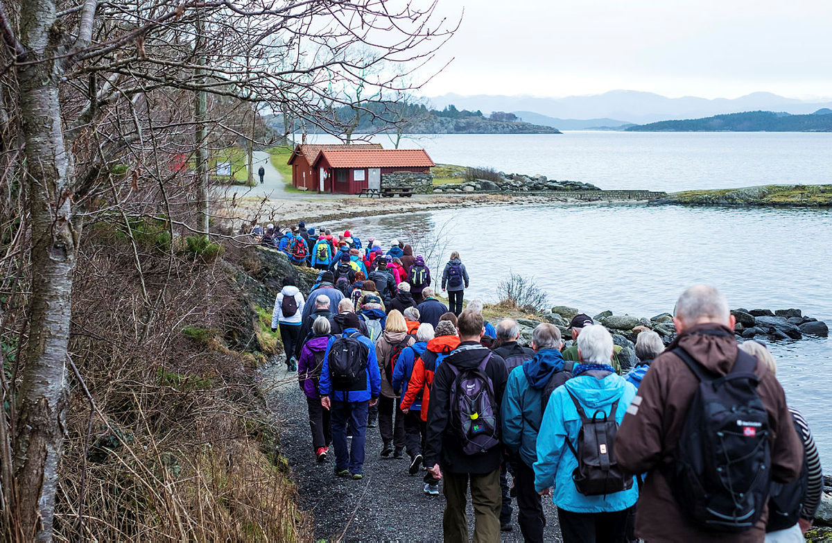Onsdagsturen med 52 hverdagsturer i Stavanger 20. februar 2019. Storhaug rundt med turleder Per A. Thorbjørnsen.