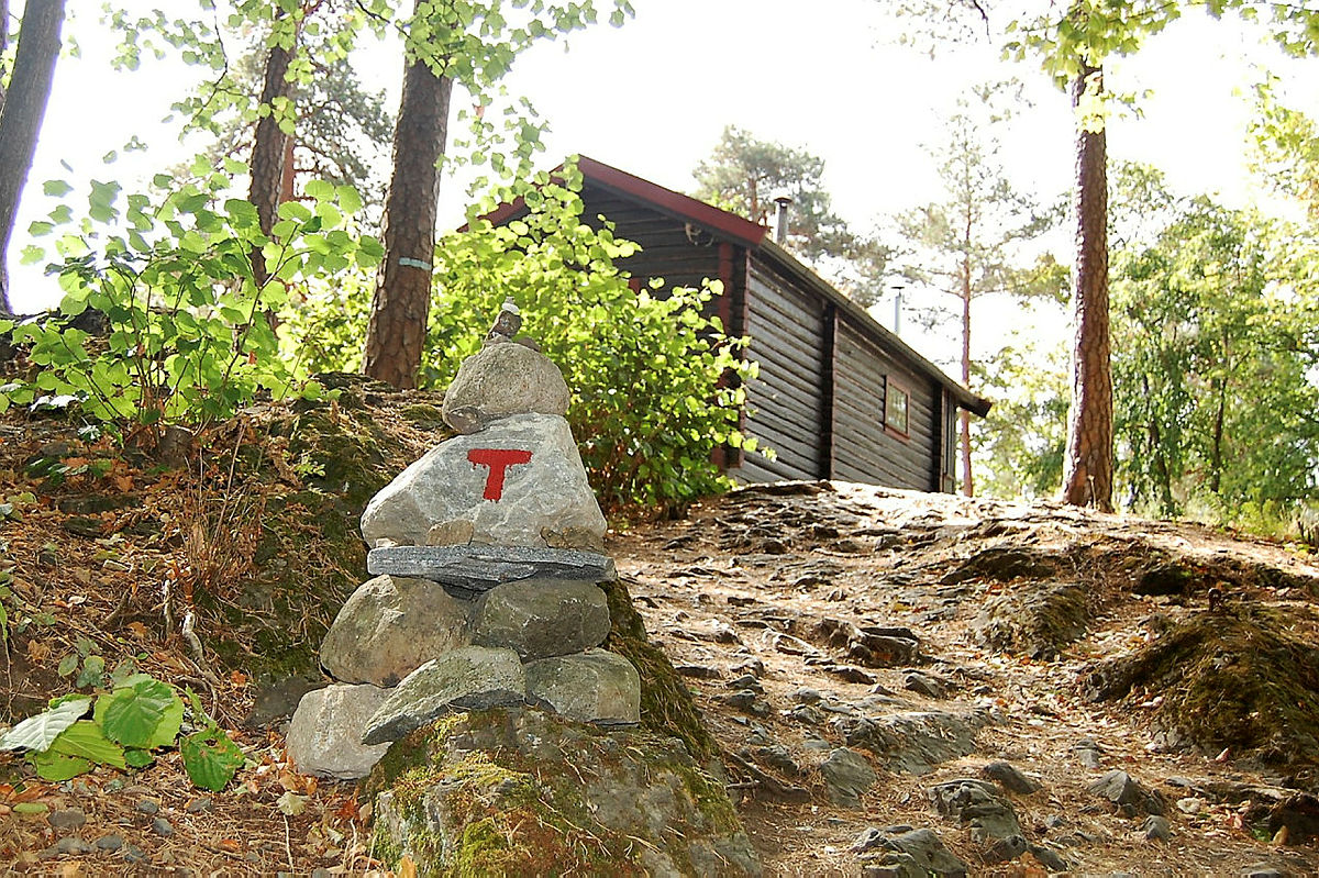 T-merket sti opp til Hovinkoia - så klart.