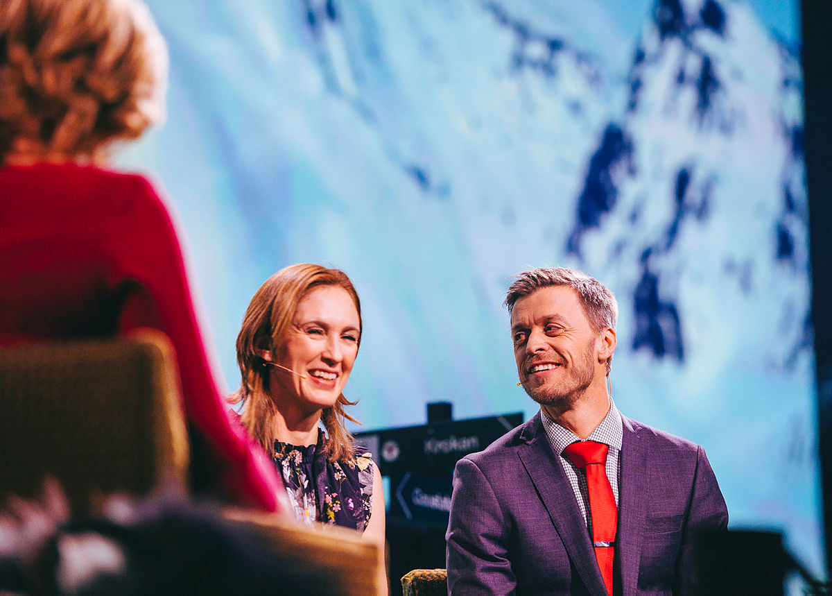 Bella Engen, frivillig i DNT og André Marton Pederson fra Bergen og Hordaland Turlag.
