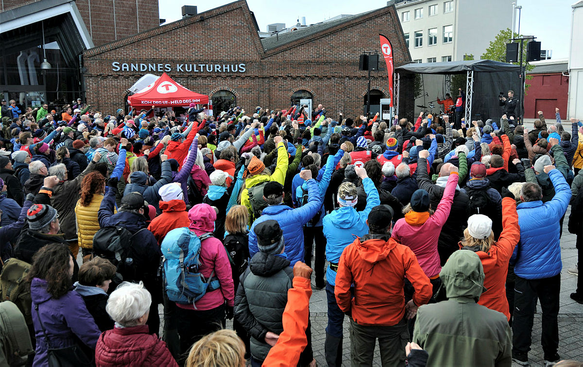 Demonstrasjon og støttemarsj i Sandnes 12. mai 2019.
