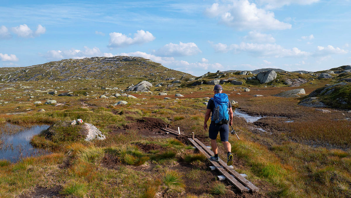 Nå kommer de fine fargene i fjellet.