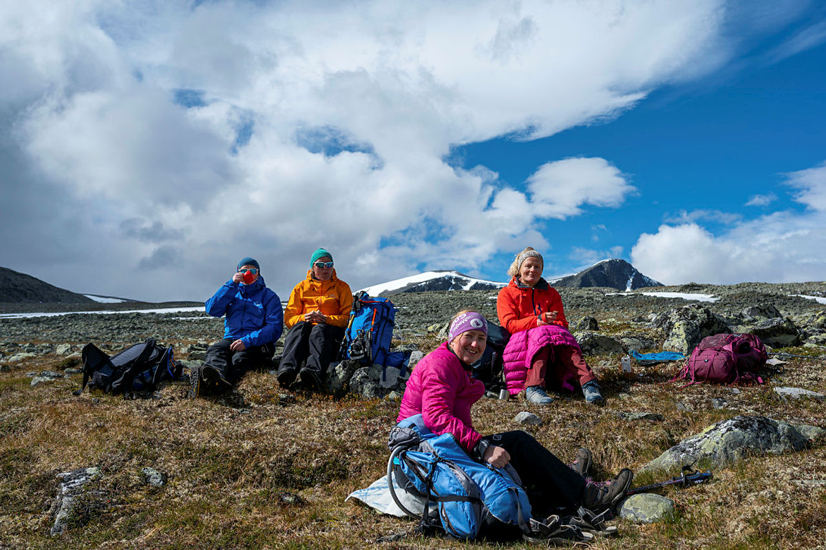 Pause etter elvekrysningen.