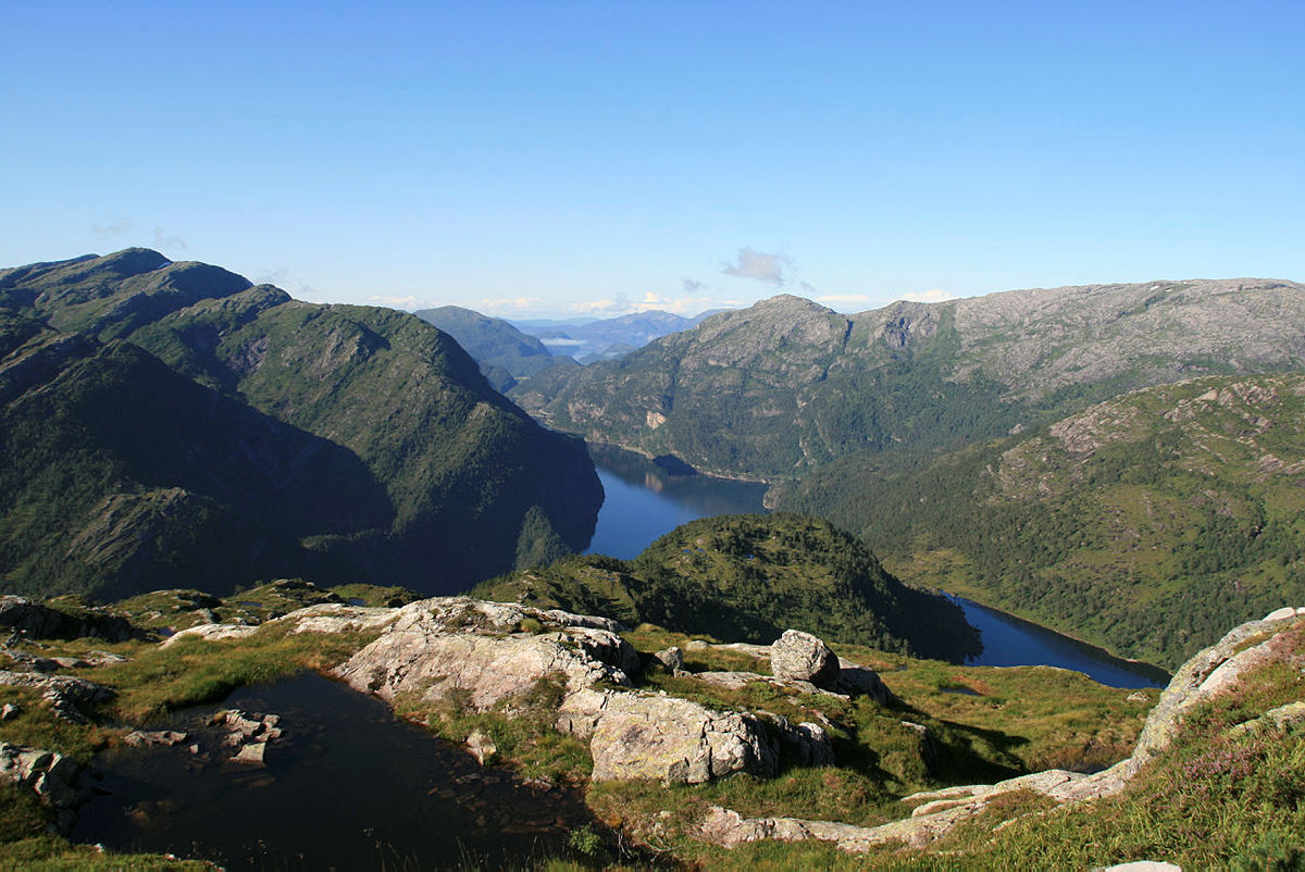 Utsikt fra stien mellom Mo og Skavlabu.