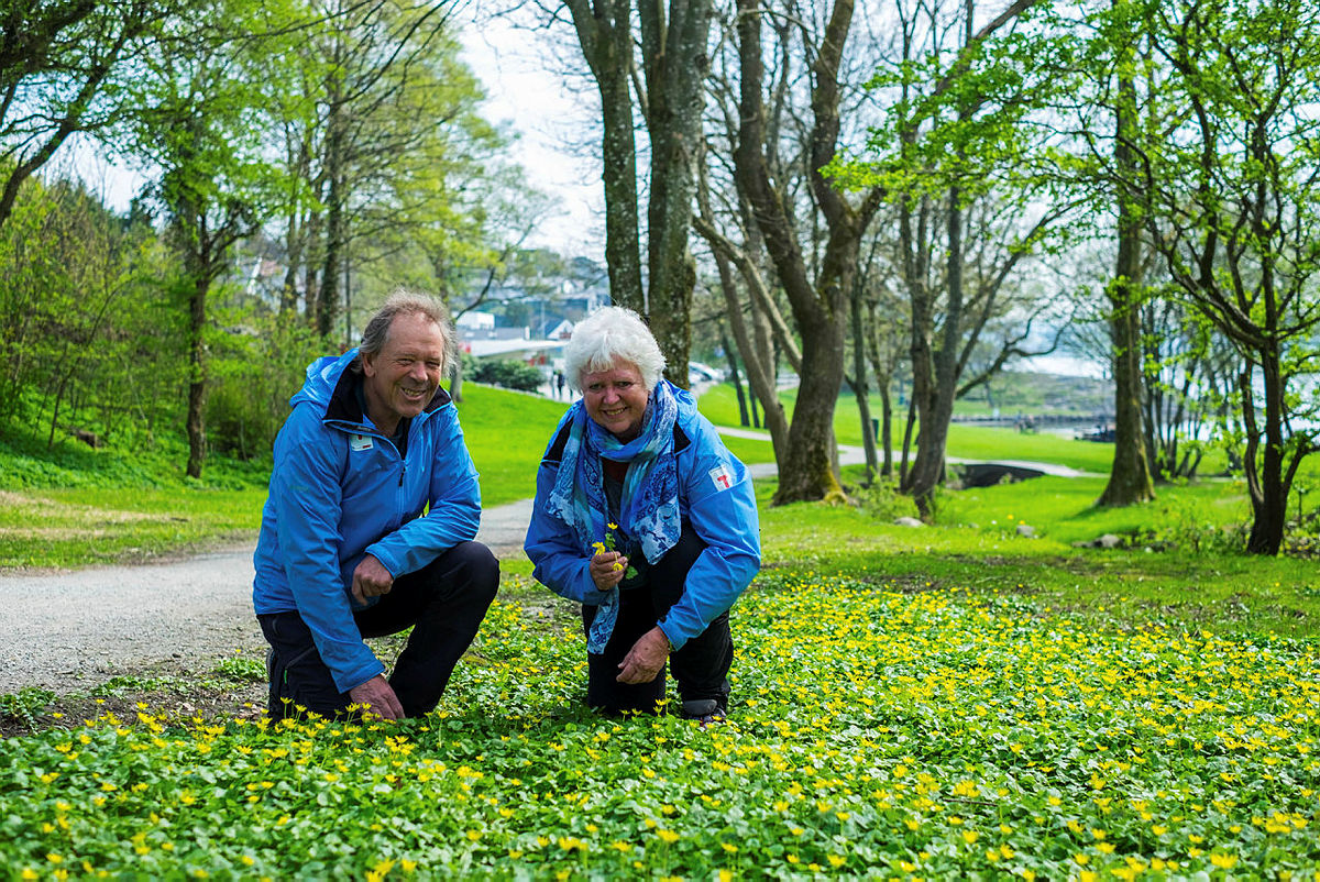 FAVORITT: Einar og Ingrid Qverneland har Madlasandnesturen som sin favorittur blant 52 hverdagsturer i Stavanger.