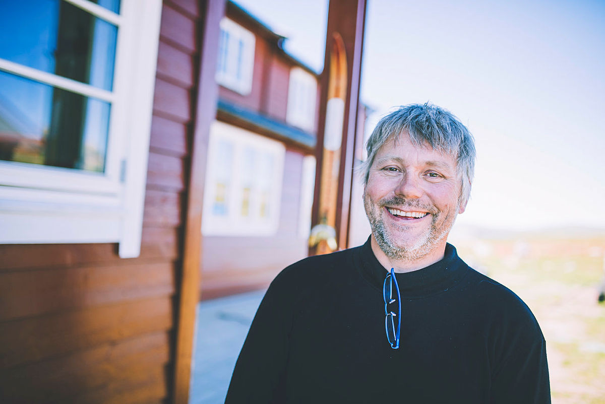 Fornøyd vertskap ved Rauhelleren på Hardangervidda, Hans Olav Lægreid