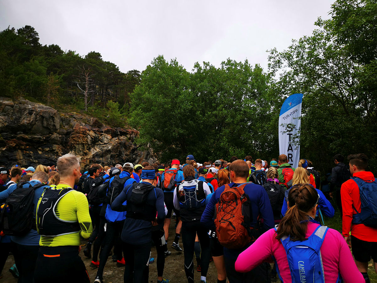 Aktivitet i start/målområde under fjellturløpet Børvasstindan Classic 6. juli 2019