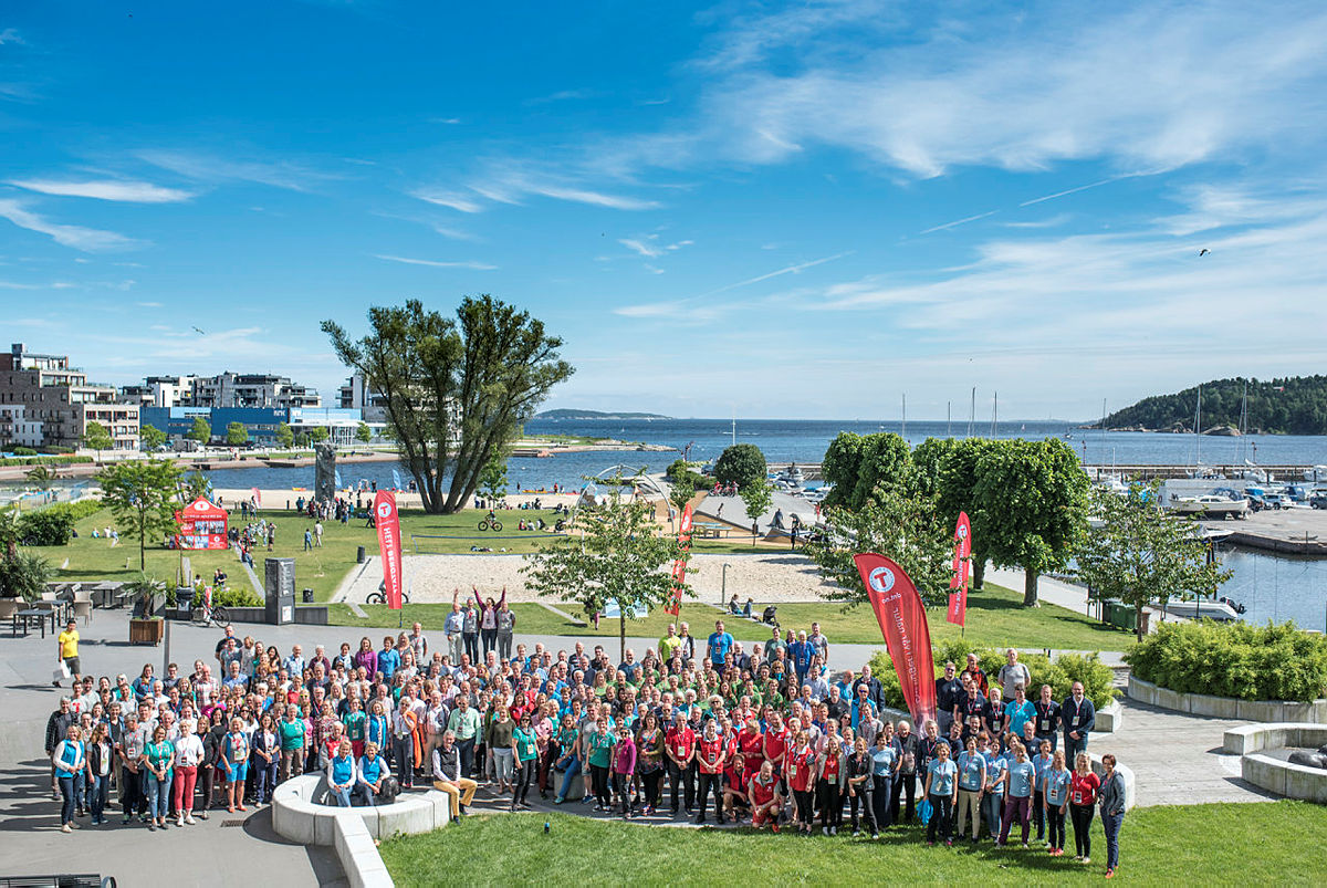 Her er landsmøtedelegatene samlet til DNTs landsmøte i Kristiansand i 2017.